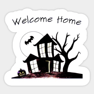 Halloween House Sticker